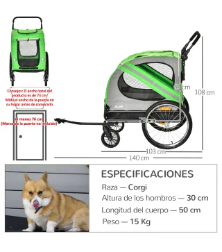 Remolque de Bicicleta Perros