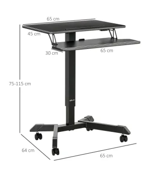 Escritorio de Pie Ajustable y Móvil