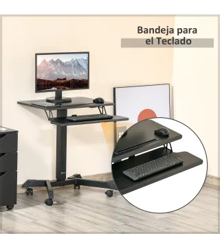 Escritorio de Pie Ajustable y Móvil