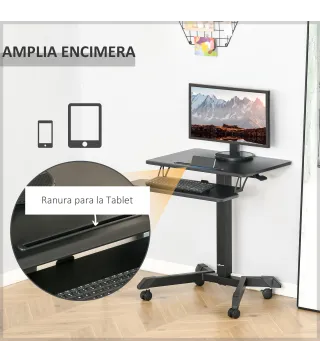 Escritorio de Pie Ajustable y Móvil