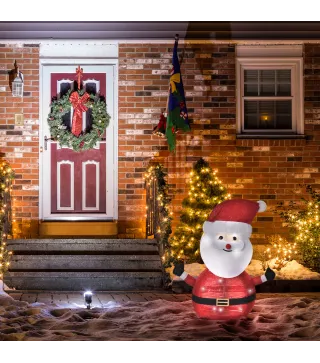 Papá Noel de Tela con Luces