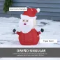 Papá Noel de Tela con Luces