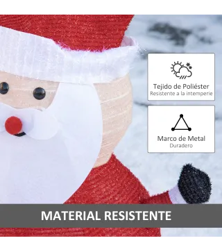 Papá Noel de Tela con Luces