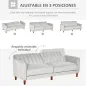 Sofá de 2 Plazas Convertible