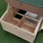 Gallinero de Madera Exterior, Jaula para Gallinas con Nidos, Corral, Bandeja Extraíble, Tapa Abatible, 196x76x97 cm, Natural