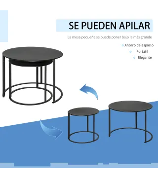Juego de 2 Mesas Auxiliares