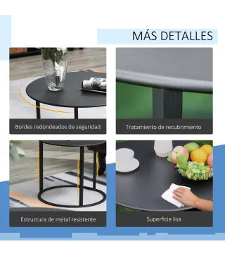 Juego de 2 Mesas Auxiliares