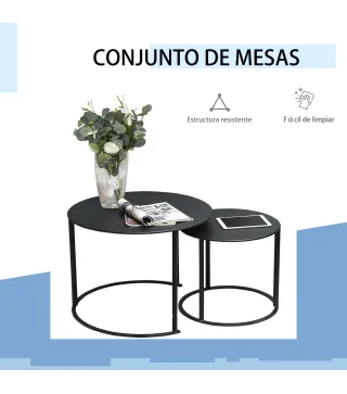 Juego de 2 Mesas Auxiliares