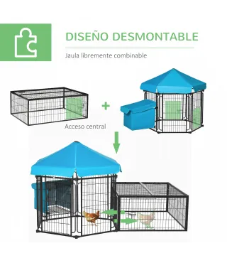Jaula para Gallinas de Acero