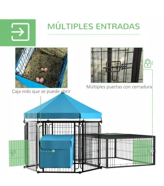 Jaula para Gallinas de Acero