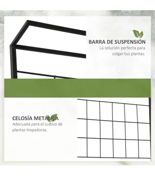 Soporte Plantas con Enrejado de Metal