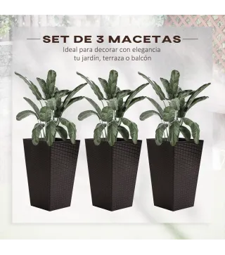 Conjunto de 3 Macetas