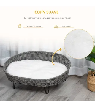 Cama para Perros de Mimbre