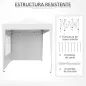 Cenador de Jardín 2x2m con 4 Paredes Laterales Tela Oxford 2 Puertas 2 Ventanas y Bolsa de Transporte Impermeable Blanco
