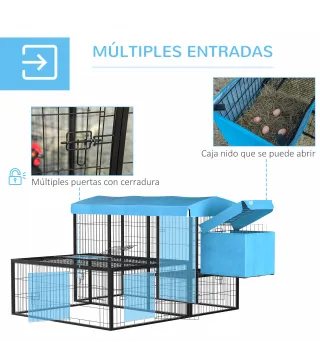 Jaula para Gallinas de Acero