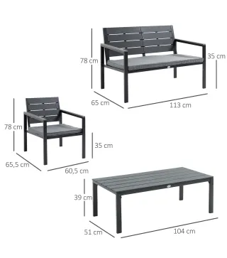 Conjunto de Jardín de 4 Piezas
