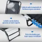 Tumbona Plegable Ajustable de 4 Posiciones con Sistema de Cordones para Exterior Marco Acero 189x58x30 cm Negro