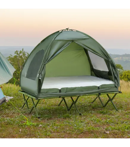 Cama Doble de Camping con Tienda