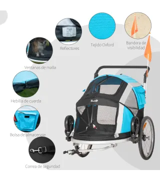 Remolque de Bicicleta para Perros