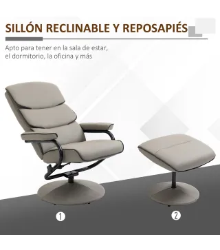 Sillón Reclinable Otomano