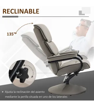 Sillón Reclinable Otomano