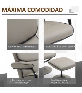 Sillón Reclinable Otomano