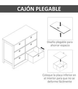 Cómoda Cajonera de Tela