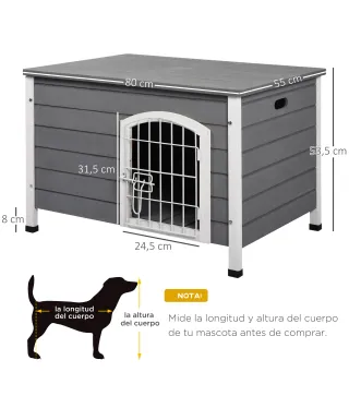 Caseta para Perros de Madera