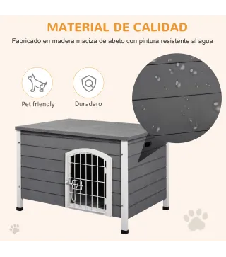 Caseta para Perros de Madera