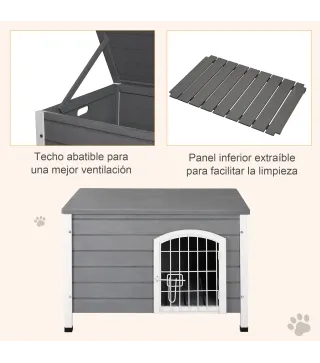 Caseta para Perros de Madera