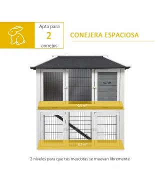 Conejera de Exterior de Madera