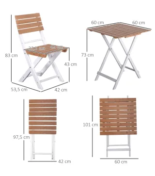 Conjunto de Terraza Plegable