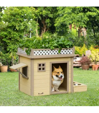 Casa para Perros de Madera