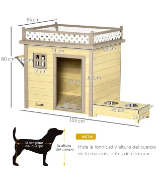 Casa para Perros de Madera