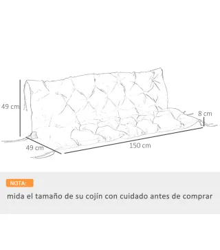 Cojín para Banco con Respaldo