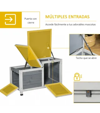 Conejera de Exterior de Madera
