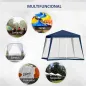 Carpa de Jardín 3x3 m Cenador con 4 Partes Laterales Mosquitera con Cremallera Protección UV Impermeable para Patio Exterior Eve