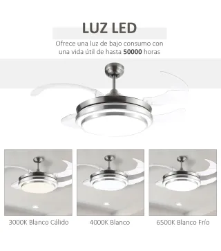 Ventilador de Techo con Luz
