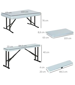 Mesa y Bancos