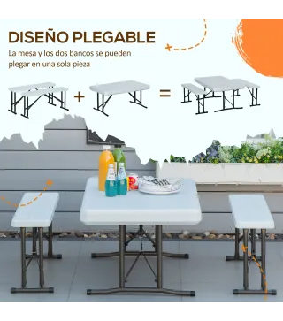 Mesa y Bancos