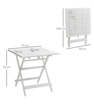 Mesa de Jardín Plegable