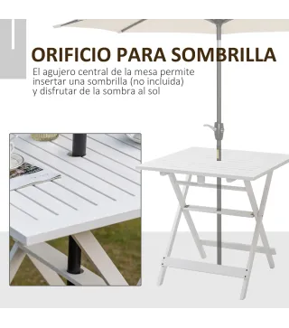 Mesa de Jardín Plegable