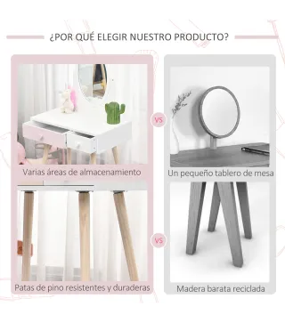 Tocador Infantil de Madera