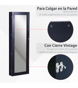 Espejo Joyero de Pared