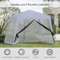 Carpa de Jardín 3x3 m Cenador con 4 Partes Laterales Mosquitera con Cremallera Protección UV Impermeable para Patio Exterior Eve