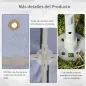 Carpa de Jardín 3x3 m Cenador con 4 Partes Laterales Mosquitera con Cremallera Protección UV Impermeable para Patio Exterior Eve