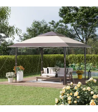 Cenador Plegable con Doble Techo