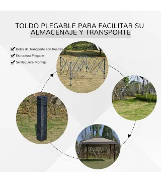 Cenador Plegable con Doble Techo