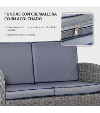 Conjunto de Muebles de Ratán