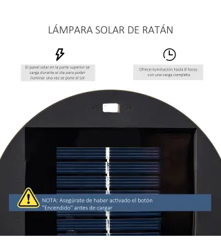 Lámpara de Pie de Ratán